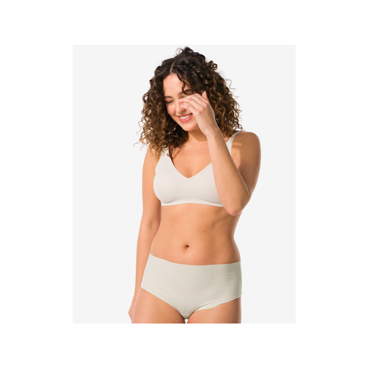 HEMA Damesstring Hoge Taille Micro Rib Ultimate Comfort Gebroken