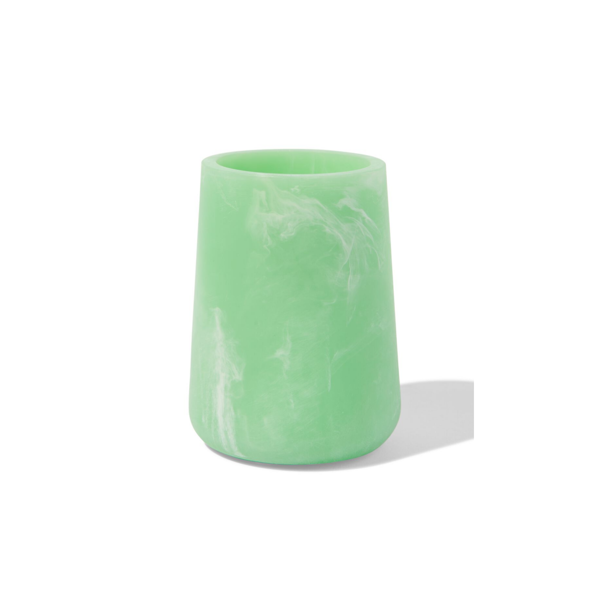 HEMA HEMA Badkamer Beker 10x⌀8cm Epoxy Marmerlook Groen (groen)
