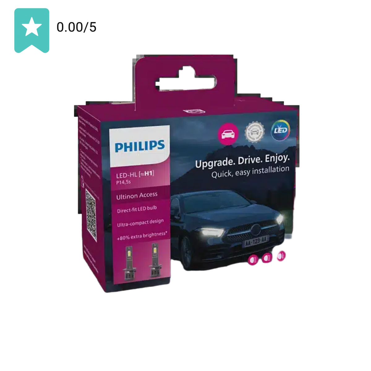 Philips Ultinon Access LED H1 - 11258u2500cx - Set 2 Stuks | Autolampen | H1 lamp | Dutch Performance Products