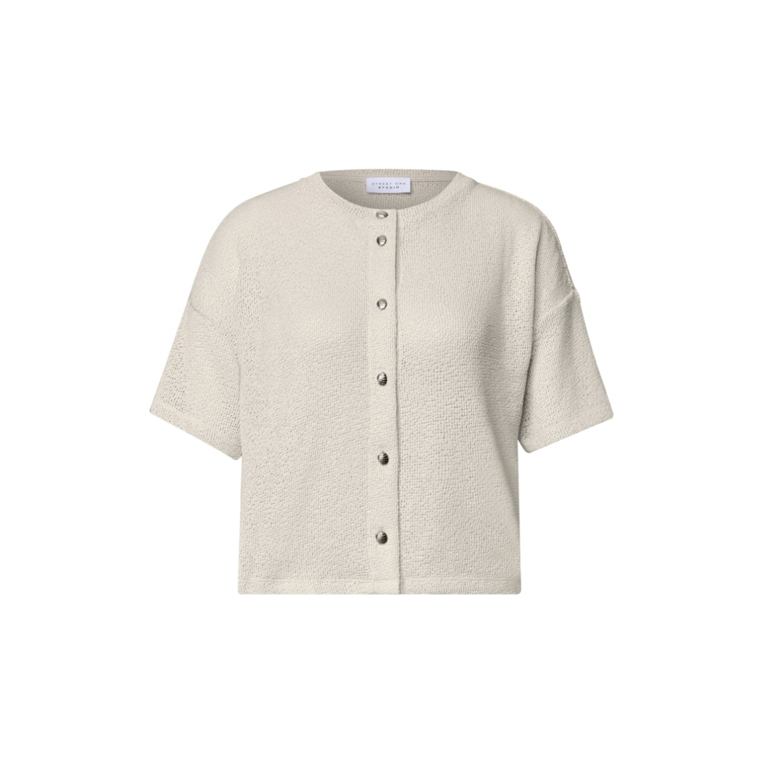 STREET ONE STUDIO - Damen T-Shirt - vanilla sand - Größe: 40 - bei Tara-M