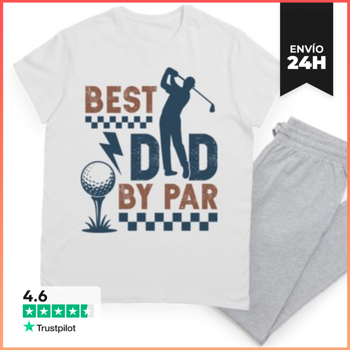 Pijama BEST DAD BY PAR GOLF GOLFER laTostadora