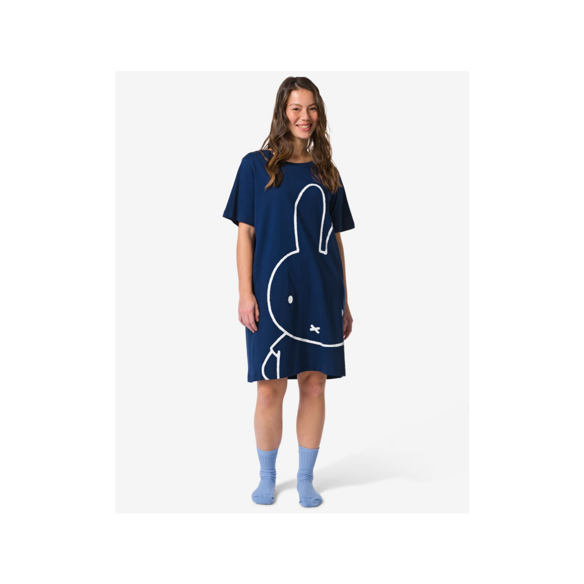 HEMA Nijntje damesnachthemd jersey donkerblauw (donkerblauw)