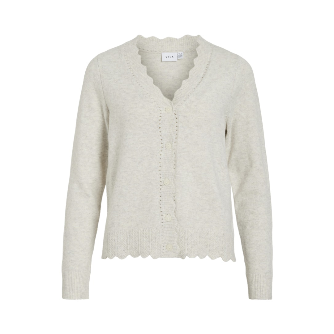 Vila V-NECK L/S Knit Cardigan Polyester-Esasthan Schwarz