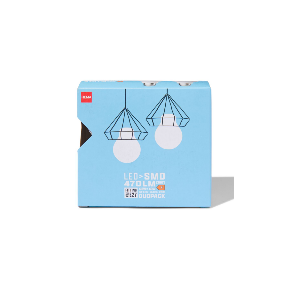 HEMA HEMA Led Peer Smd E27 2.9W 470lm - 2 Stuks