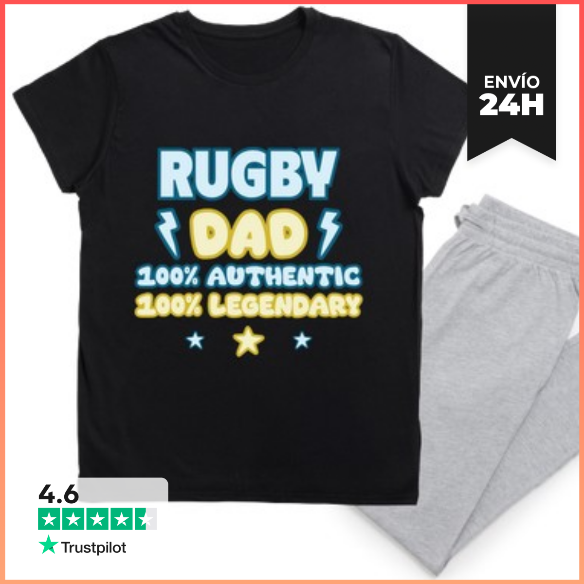 Pijama papá del rugby rugby Día del Padre laTostadora