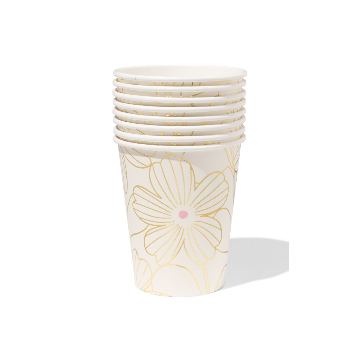 HEMA HEMA Bekers 250ml Papier Bloemen - 8 Stuks