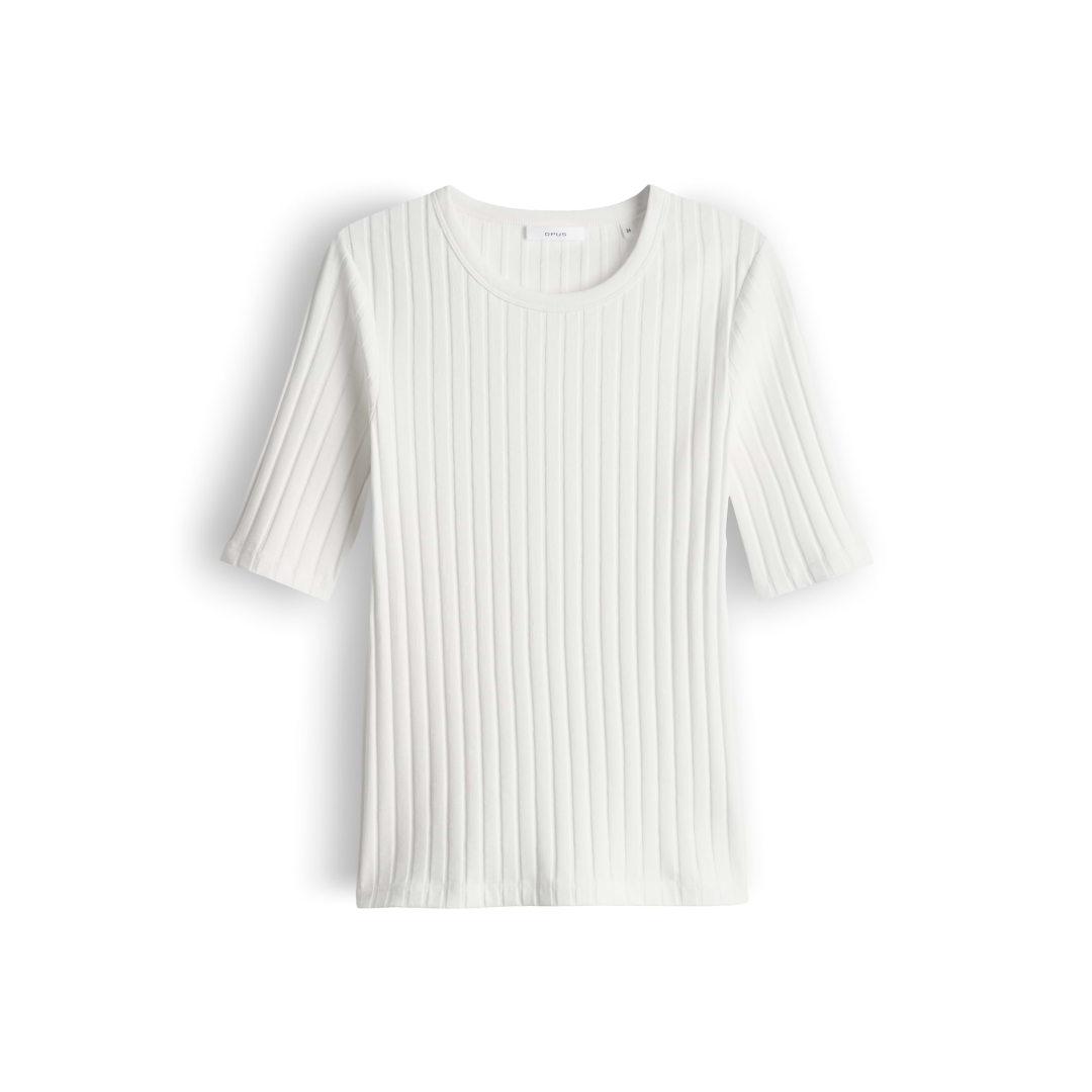 Opus - Damen T-Shirt - Weiß - Größe: 42 - bei Tara-M