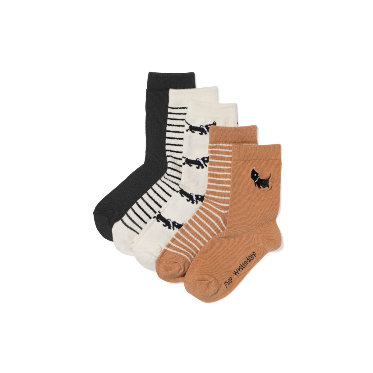 HEMA HEMA Takkie En Siepie Kindersokken - 5 Paar Lichtbruin (lichtbruin)