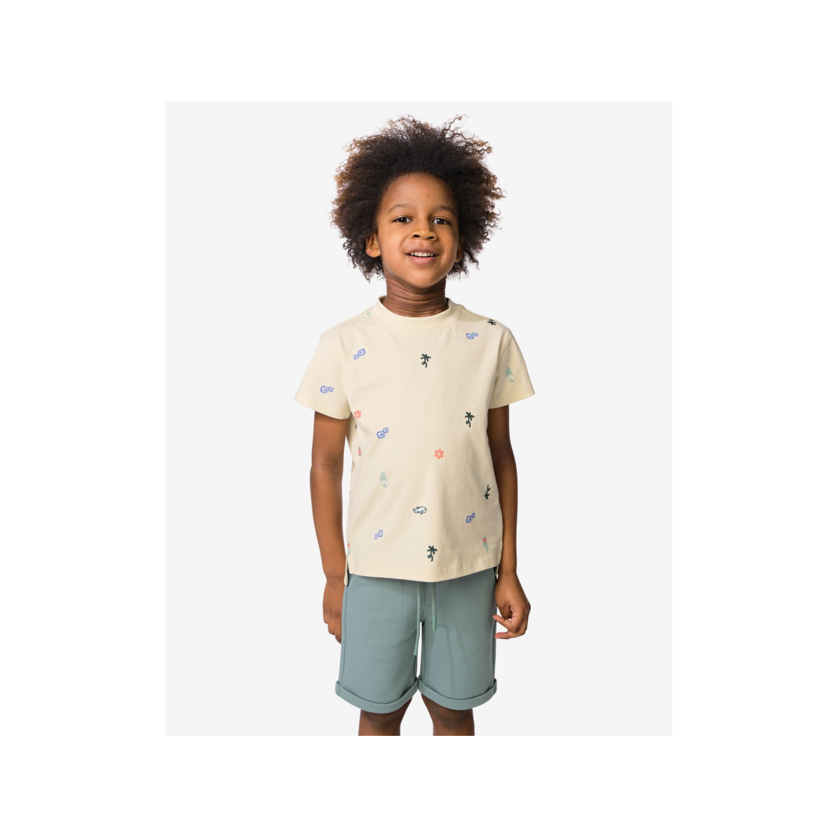 HEMA Kinder T-shirt surfplank ecru (ecru)