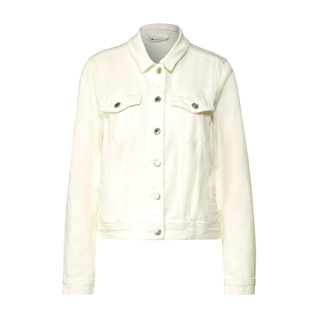 Street One - Damen Jeansjacke - Weiß wBlaued - Größe: 38 - bei Tara-M