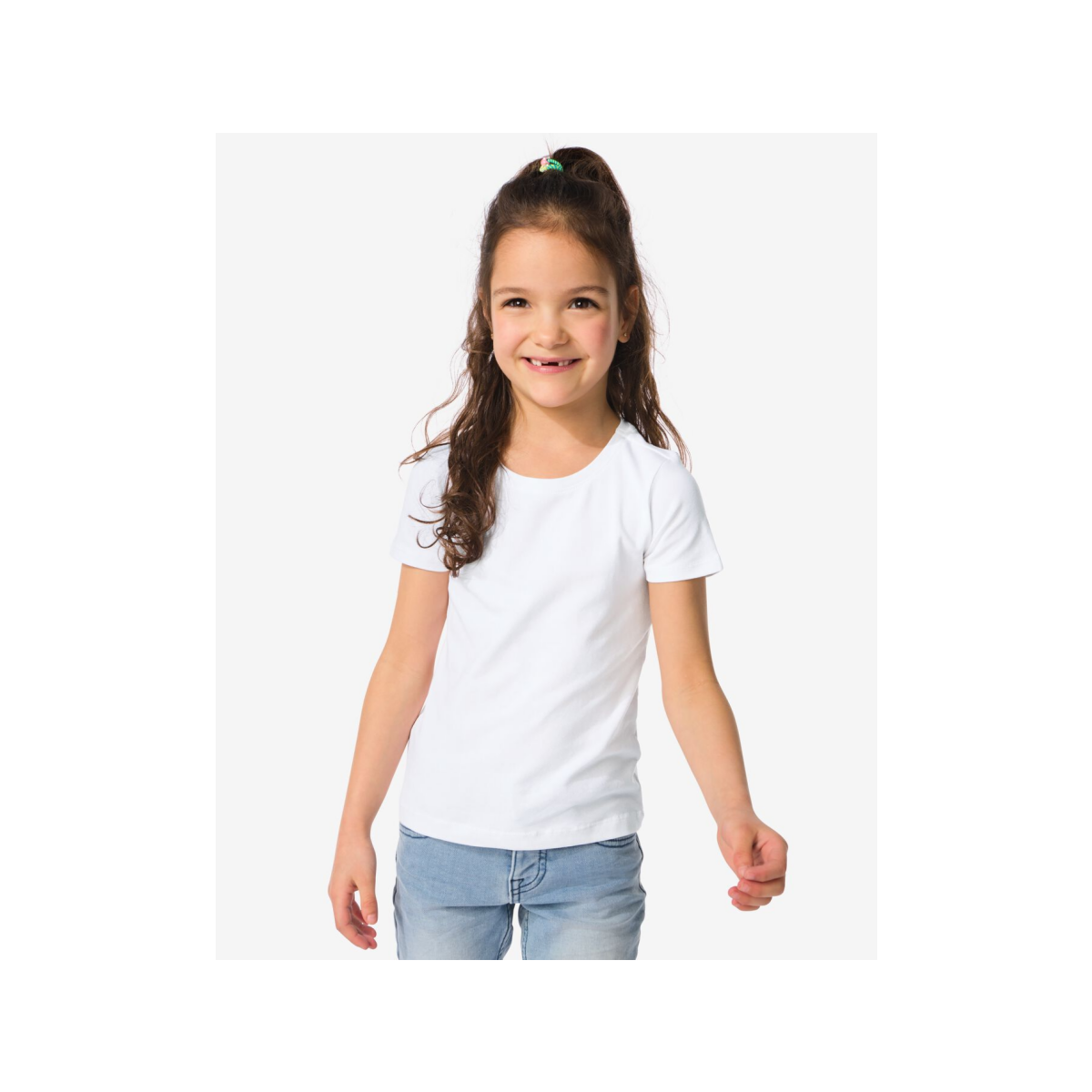 HEMA Kinder t-shirts biologisch katoen - 2 stuks wit (wit)