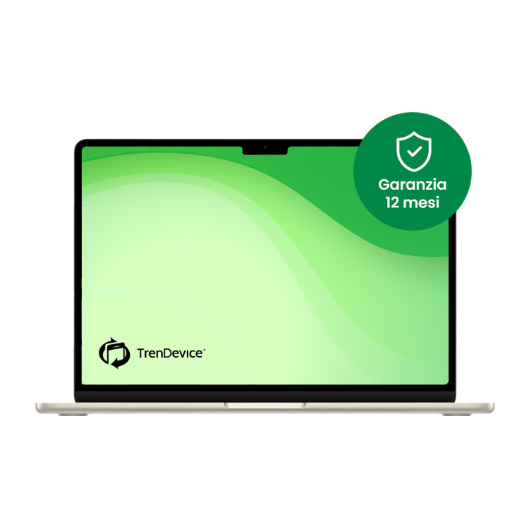 MacBook Air 13 M2 (2022) 512 GB Galassia B 8 GB CPU 8-core - GPU 10 Core Ricondizionato