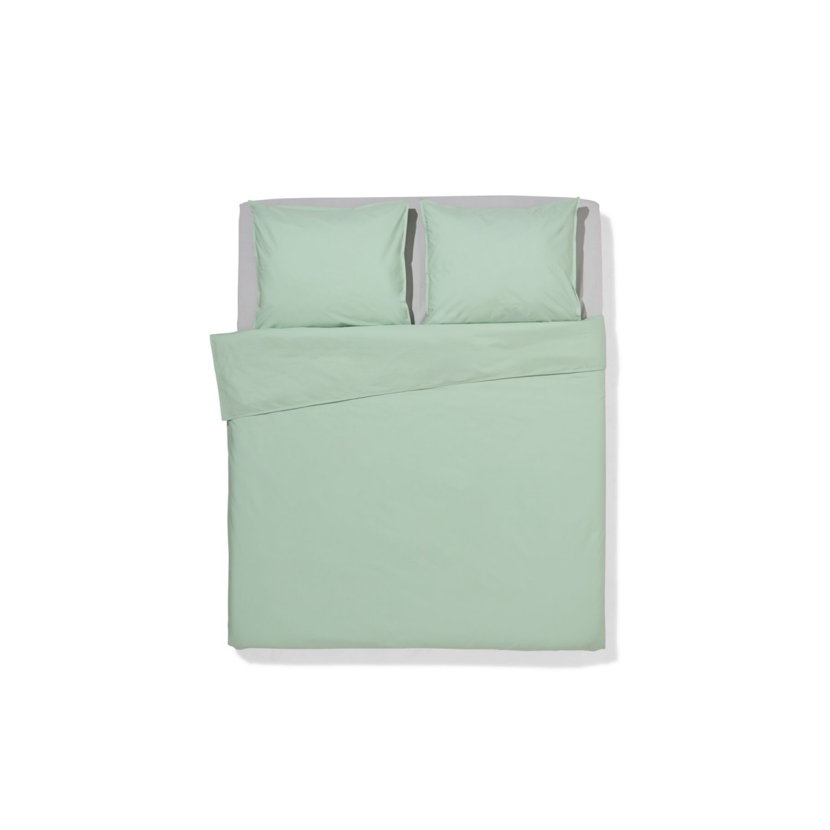 HEMA HEMA Dekbedovertrek 200x200/220cm Percal Lichtgroen (groen)