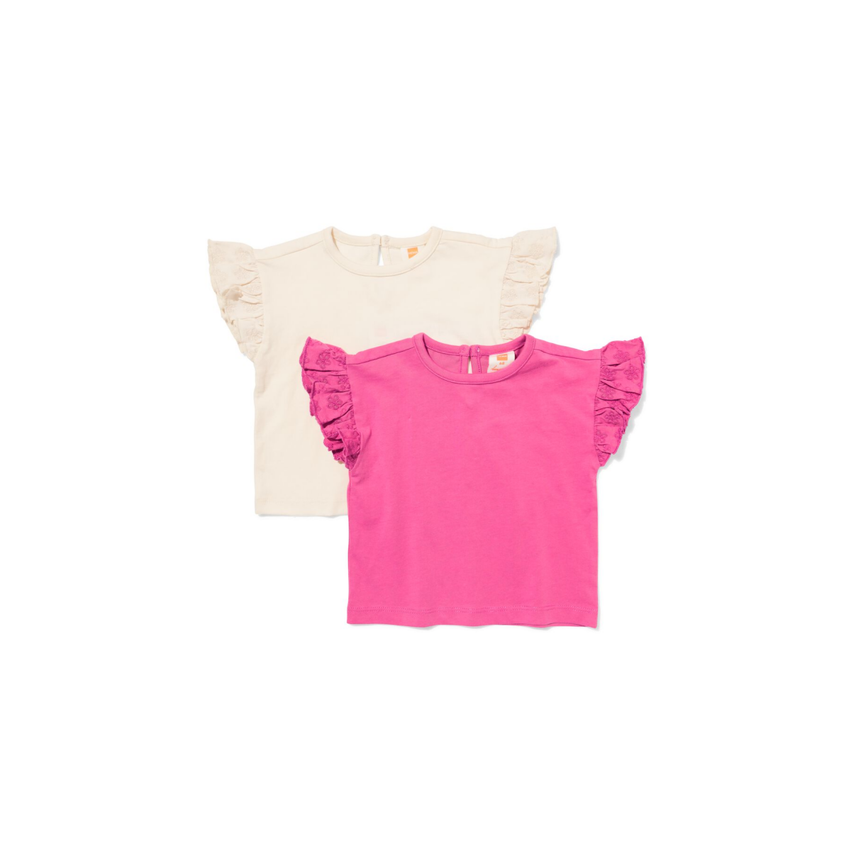 HEMA Baby T-shirts jersey - 2 stuks ecru (ecru)