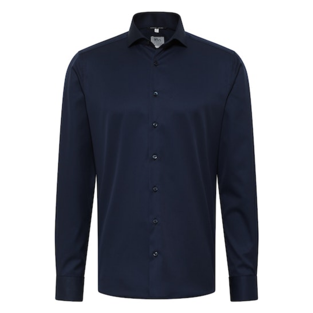 ETERNA - Herren Langarmhemd - Blau - Größe: 40 - bei Tara-M