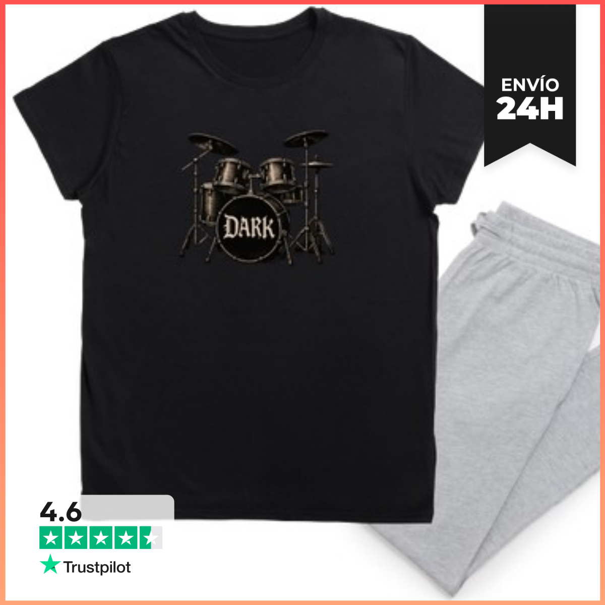 Pijama BATERÍA DARK laTostadora
