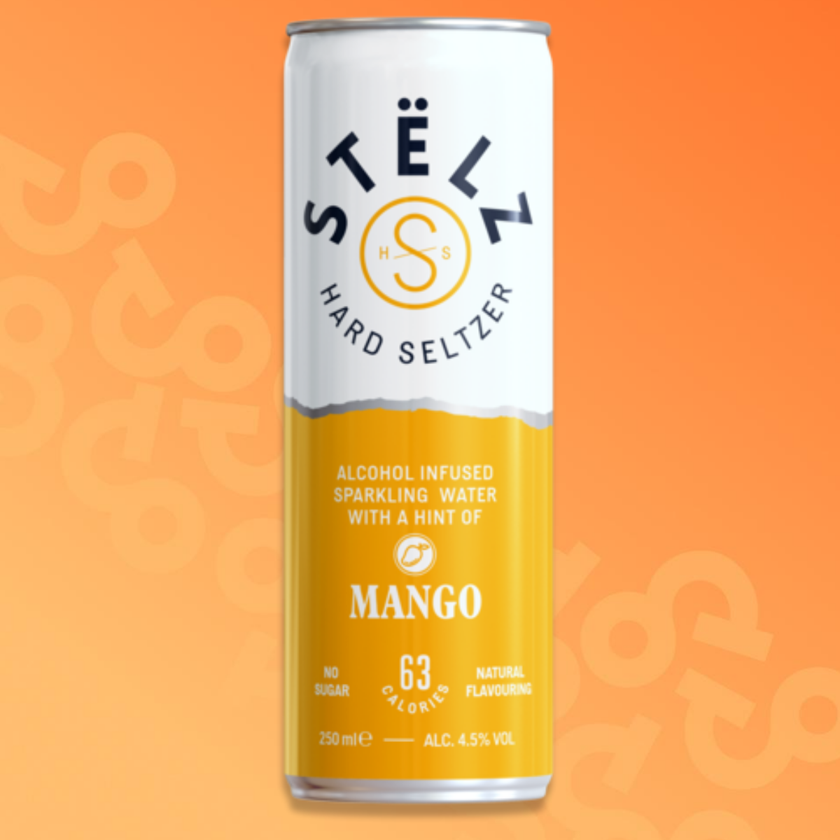 Stëlz hard seltzer Mango can 25 cl