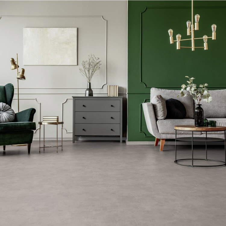 Rouleau 4m de sol PVC effet faux uni pose libre madras storm Gerflor - 2500 cm x 400 cm x 0.29 cm
