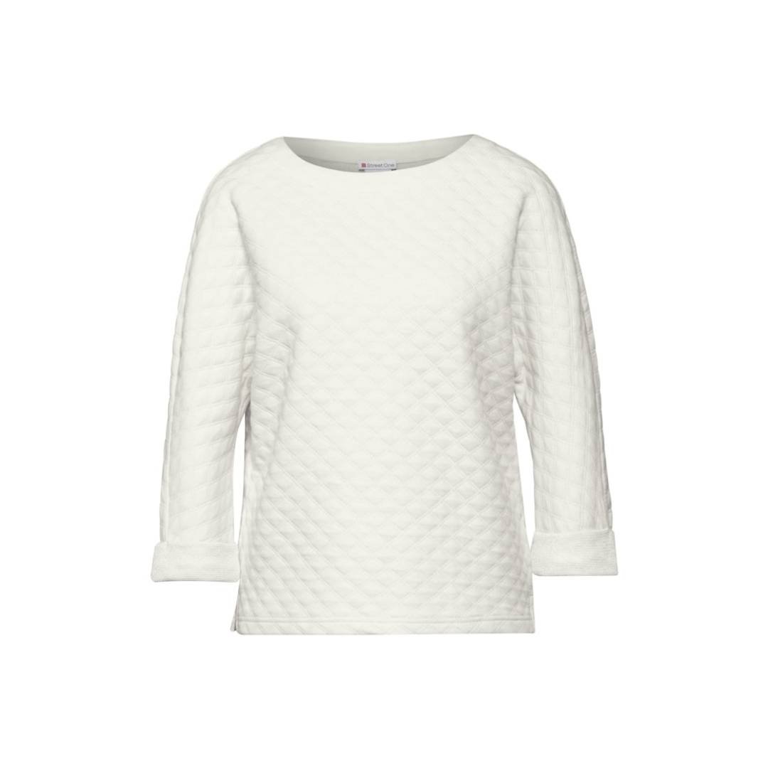 Street One - Damen Sweatshirt - Weiß - Größe: 42 - bei Tara-M