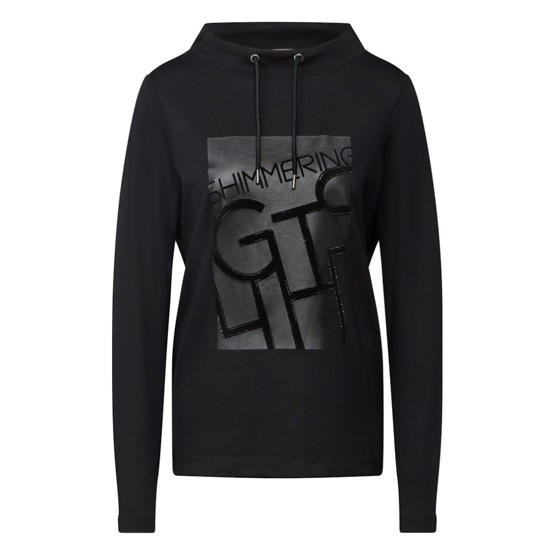 Cecil - Damen Langarmshirt - Schwarz - Größe: S - bei Tara-M