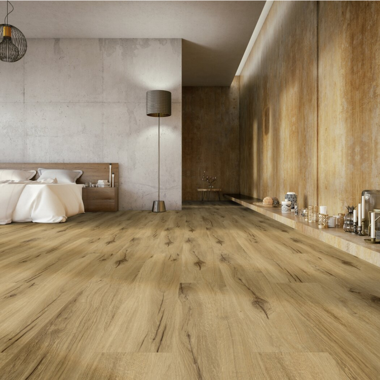 Lame XL de sol PVC effet bois clipsable bambi fauve Gerflor - 149.2 cm x 22.9 cm x 0.57 cm