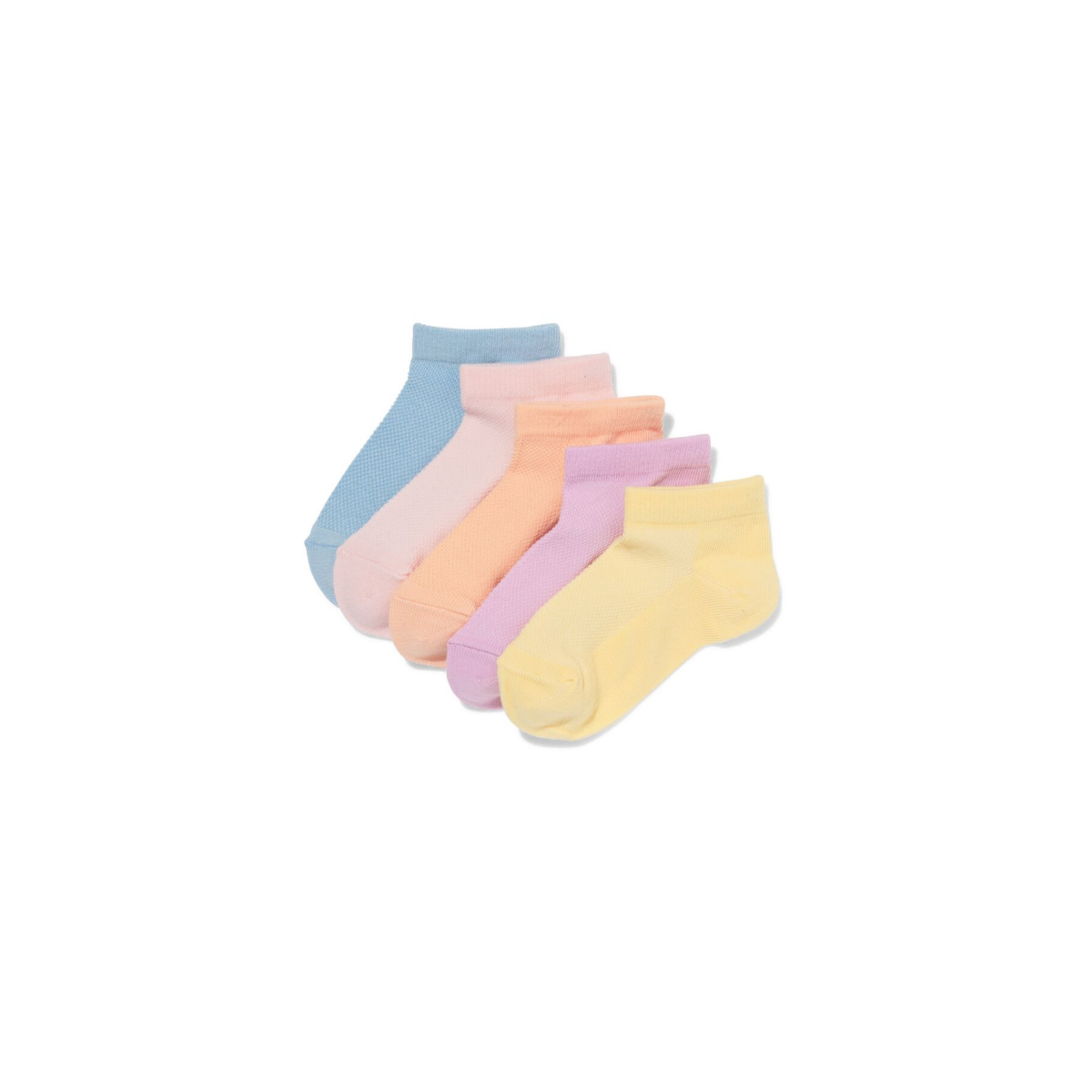 HEMA Kinder enkelsokken mesh - 5 paar geel (geel)