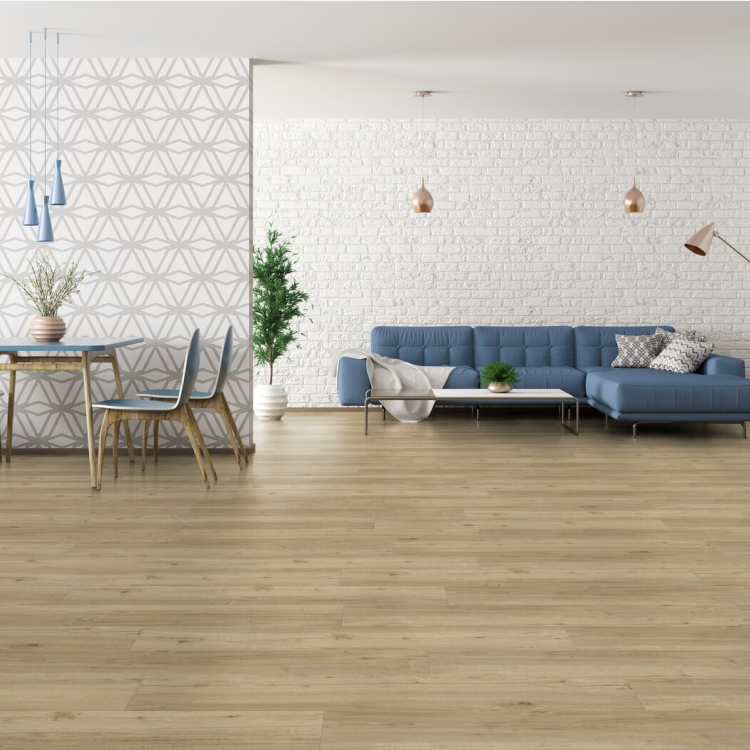 Lame de sol PVC effet bois clipsable columbia taupe Gerflor - 123.88 cm x 21.2 cm x 0.45 cm