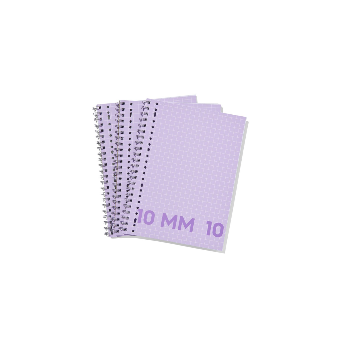 HEMA HEMA Collegeblokken Lila A4 Geruit 10mm - 3 Stuks