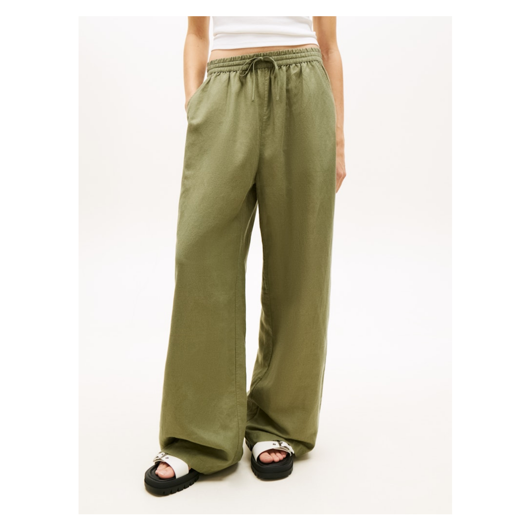 Tommy Jeans - Damen Hose - bay leaf - Größe: M - bei Tara-M
