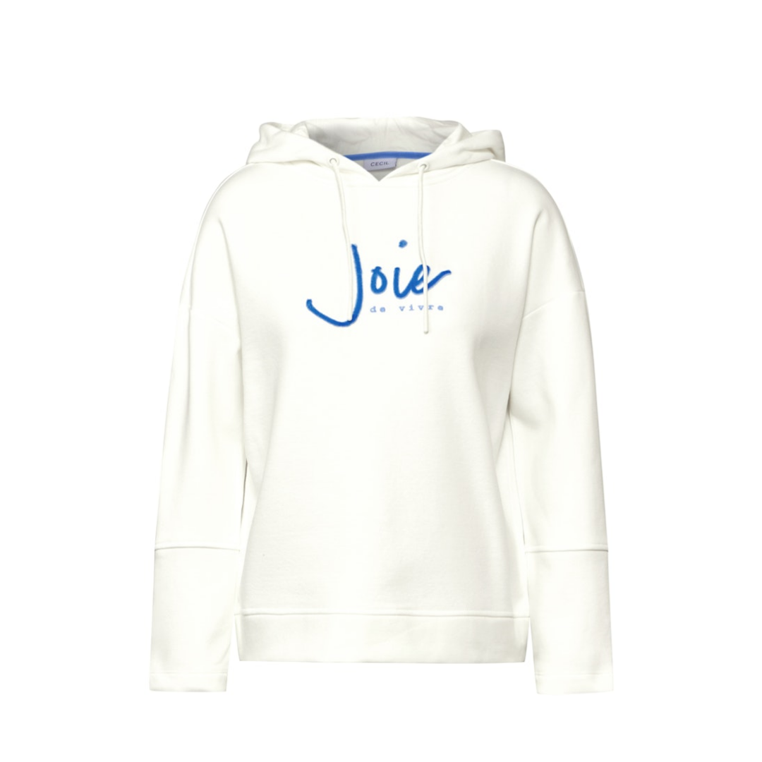 cecil Sweathoodie Artwork Hoodie Vanilla White