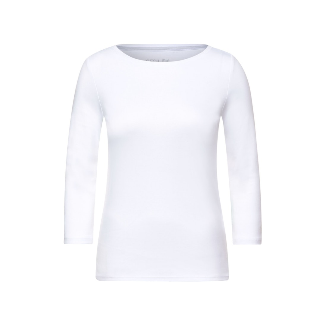 Cecil - Damen Langarmshirt - Weiß - Größe: S - bei Tara-M