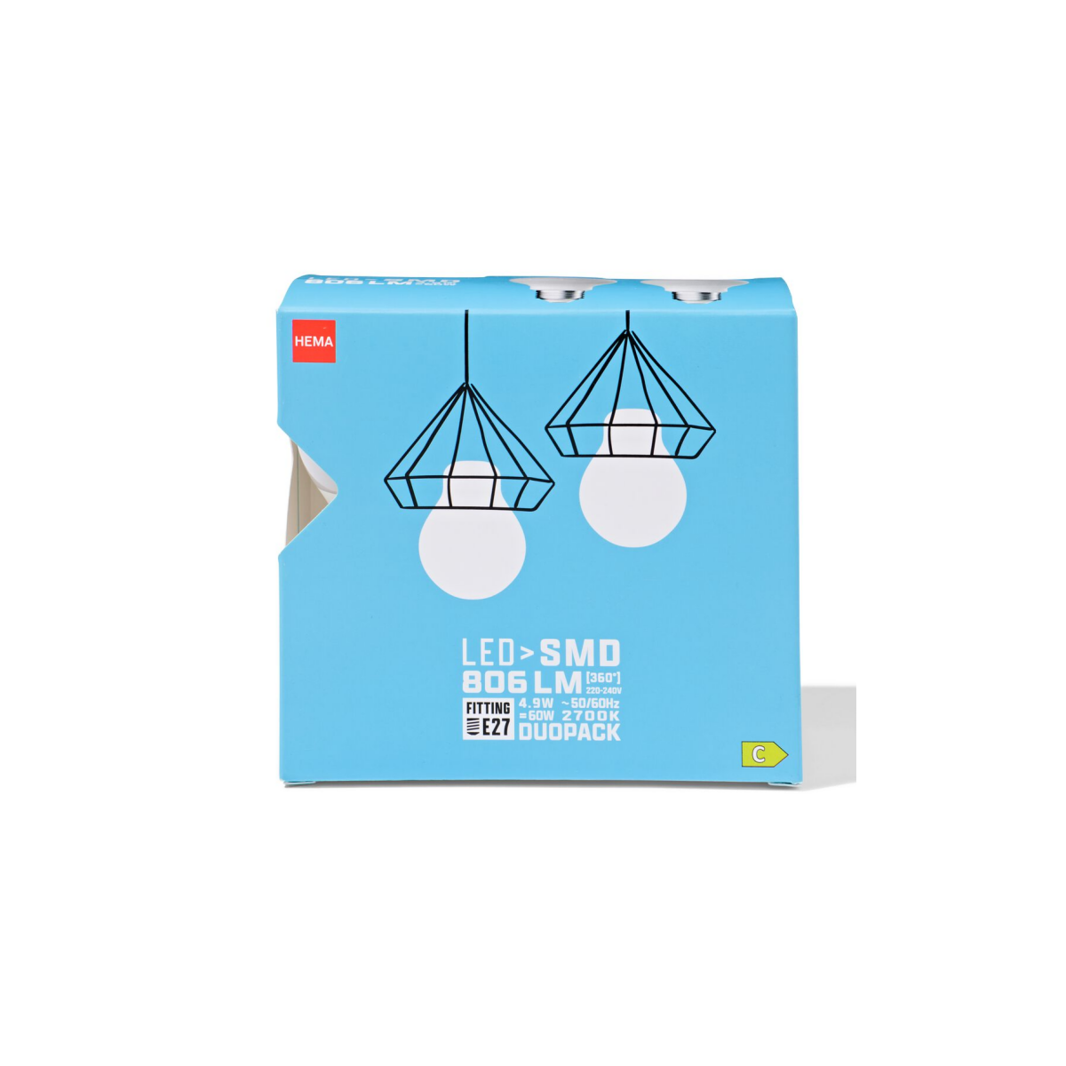 HEMA HEMA Led Peer Smd E27 8.6W 806lm - 2 Stuks