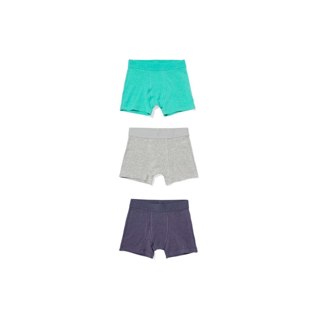 HEMA HEMA Kinderboxers Effen - 3 Stuks Groen (groen)
