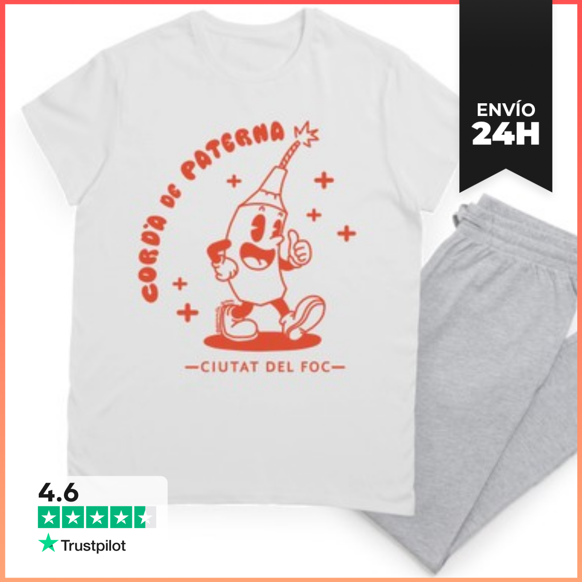 Pijama Cordà De Paterna Rojo Delante LaTostadora
