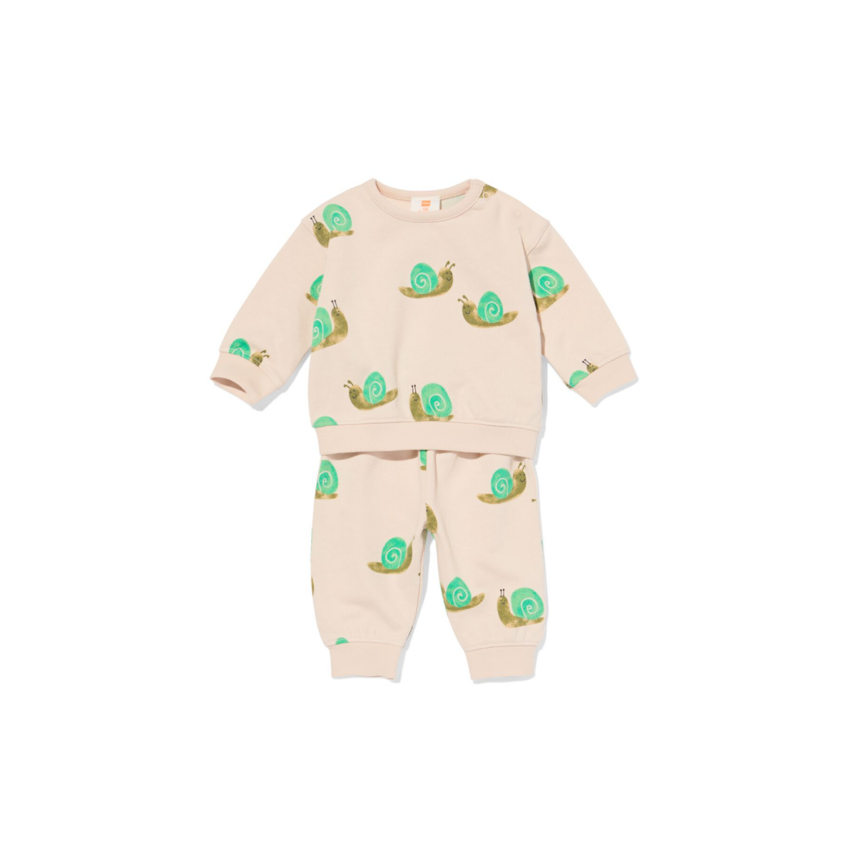 HEMA Newborn kledingset comfy fit jersey dieren ecru (ecru)