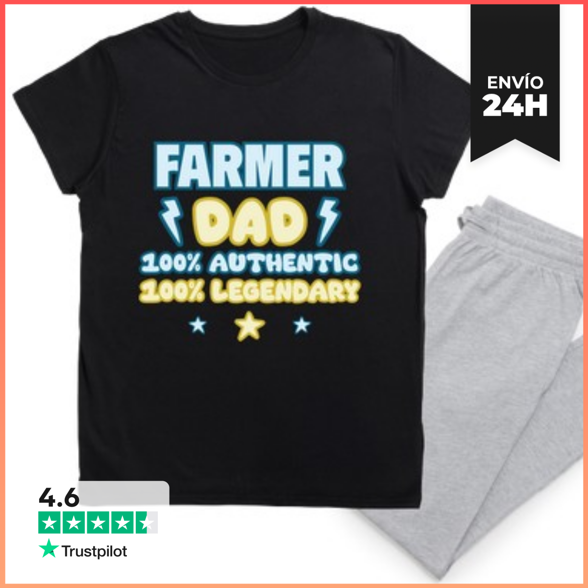 Pijama papá granjero granja Día del Padre laTostadora