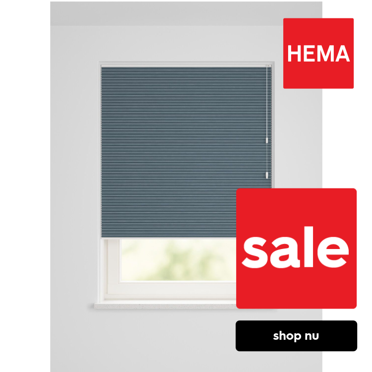 Plissé dubbel verduisterend structuur blauw (blauw)