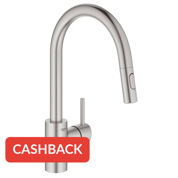 Grohe Concetto keukenmengkraan uittrekbare uitloop Supersteel