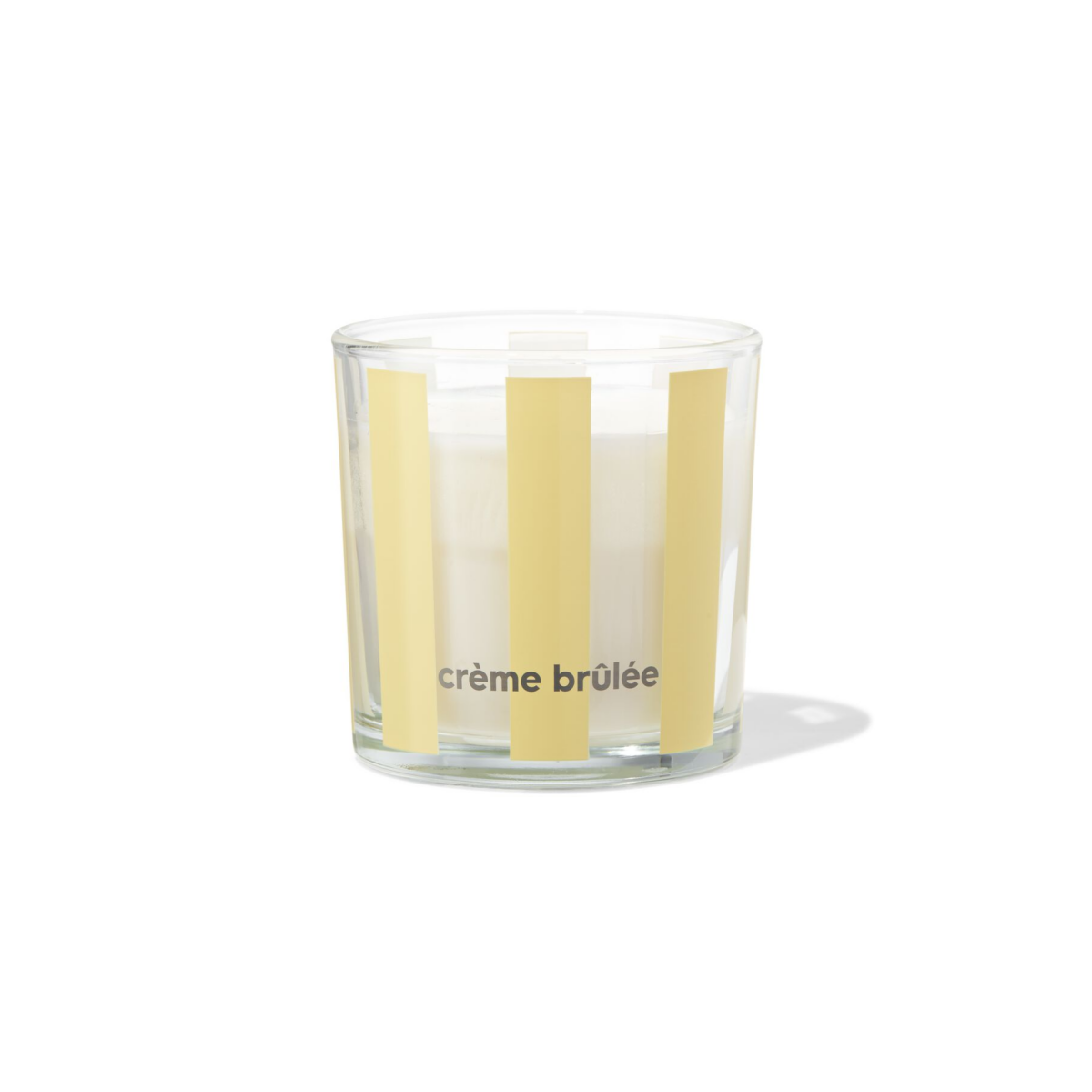 HEMA Geurkaars in glas ⌀10x10cm crème brûlée (lichtgeel)