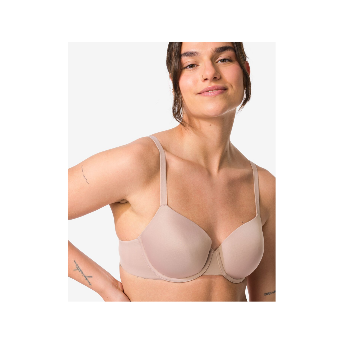 HEMA Voorgevormde bh met beugel beige (beige)
