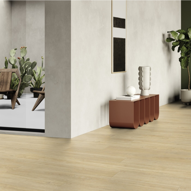 Lame de sol PVC effet bois prête à poser madera beige Gerflor - 121.9 cm x 20.3 cm x 0.35 cm