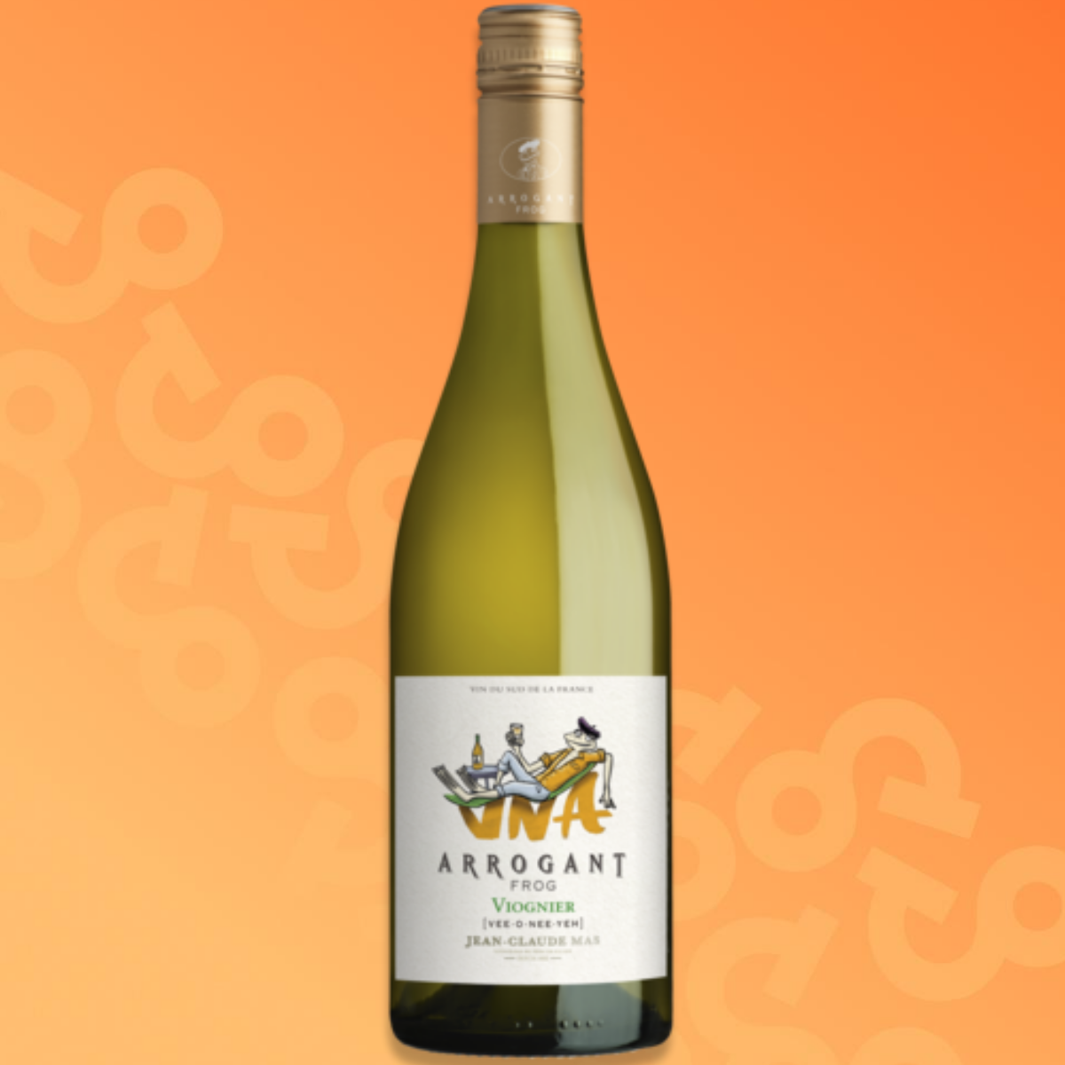 Bottle of Arrogant Frog Viognier white wine 75 cl