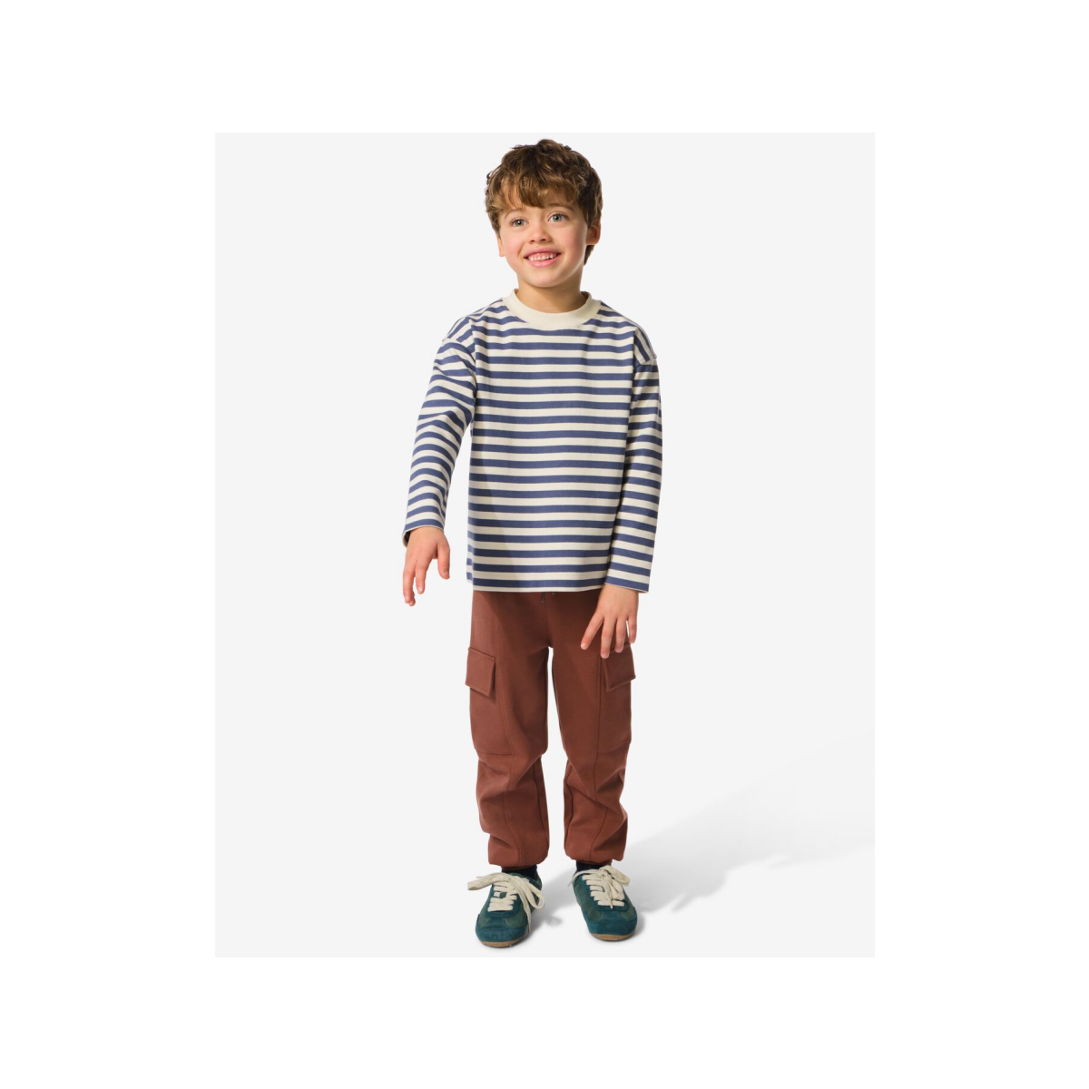HEMA HEMA Kinderbroek Cargo Normale Fit Bruin (bruin)