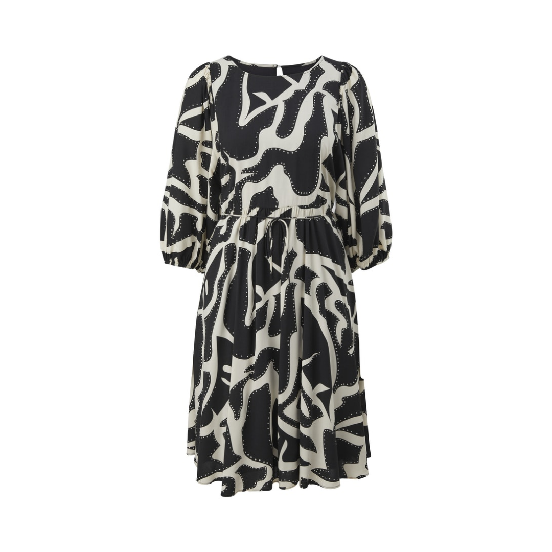 Comma - Damen Kleid - Schwarz - Größe: 40 - bei Tara-M