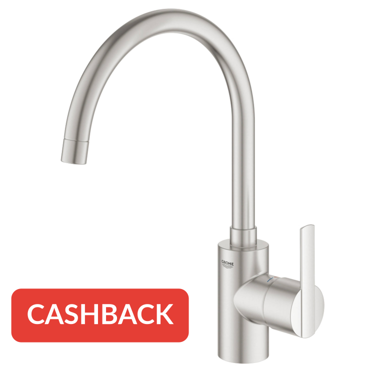 Grohe QuickFix Feel keukenmengkraan met draaibare uitloop RVS