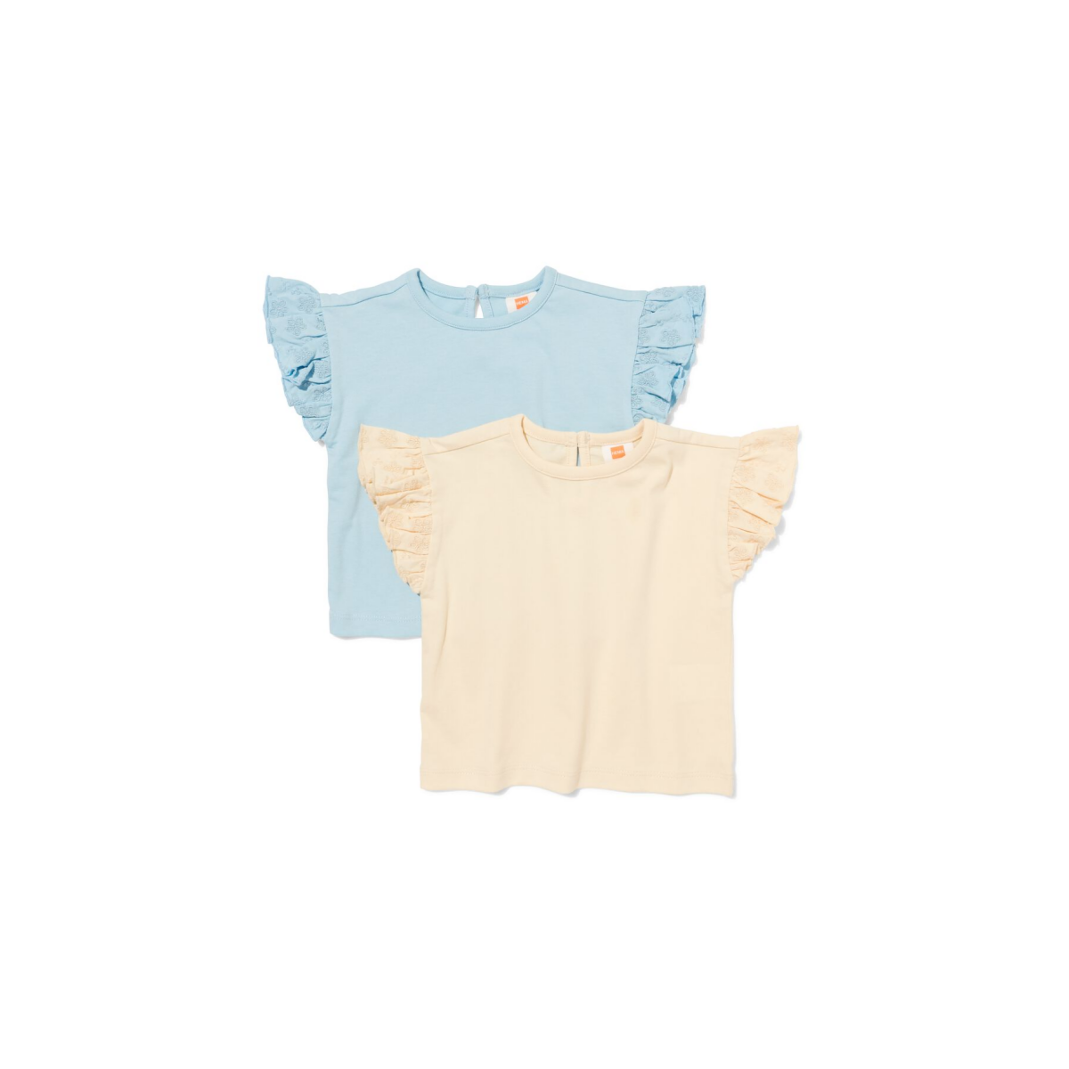 HEMA HEMA Baby T-shirts Jersey - 2 Stuks Blauw (blauw)