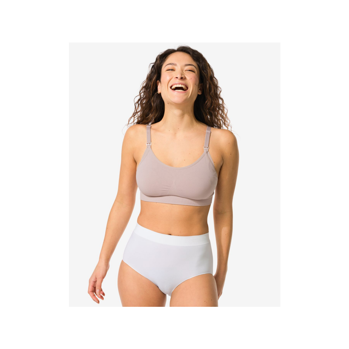 HEMA HEMA Dames Tailleslip Naadloos Micro Wit (wit)
