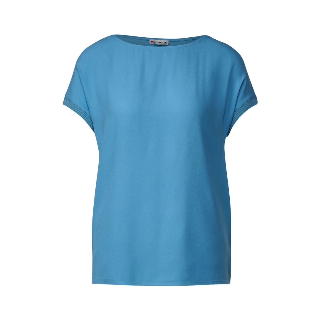 Street One - Damen T-Shirt - Blau - Größe: 36 - bei Tara-M