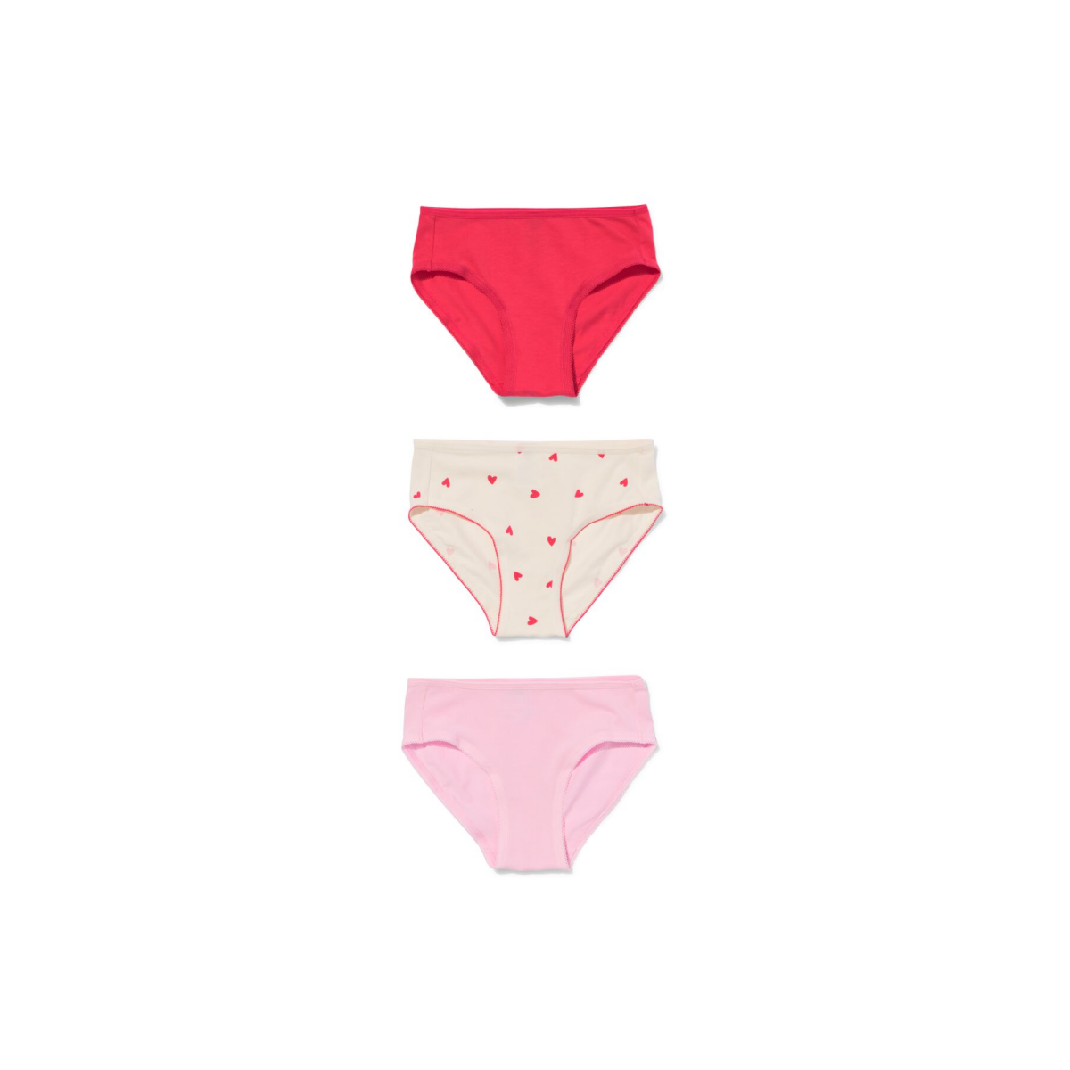 HEMA Kinderslips harten - 3 stuks roze (roze)