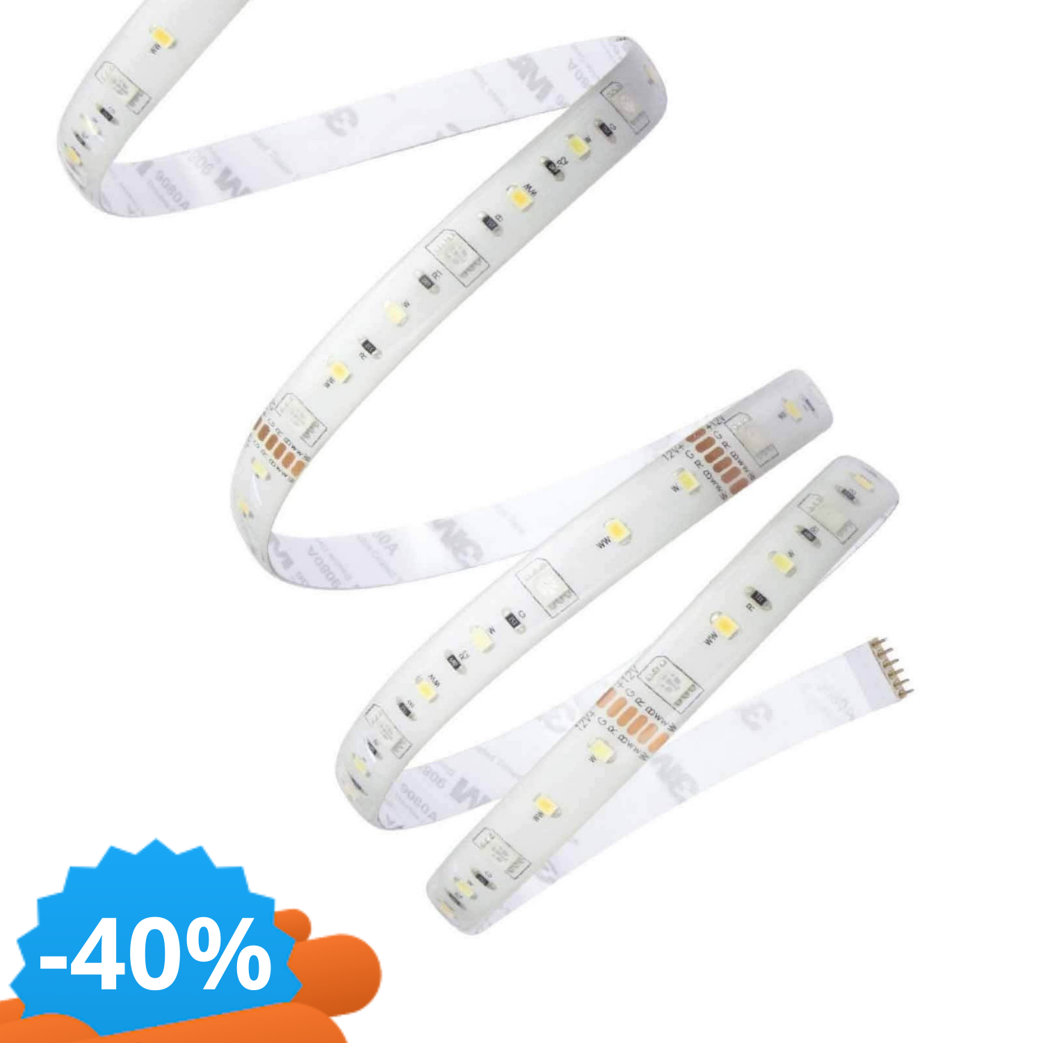 Kit Striscia LED 17W Smart Rgb+Cct Bianco Variabile E Dimmerabile Wifi - Amazon Alexa E Google Home Colore Rgb+Cct-image